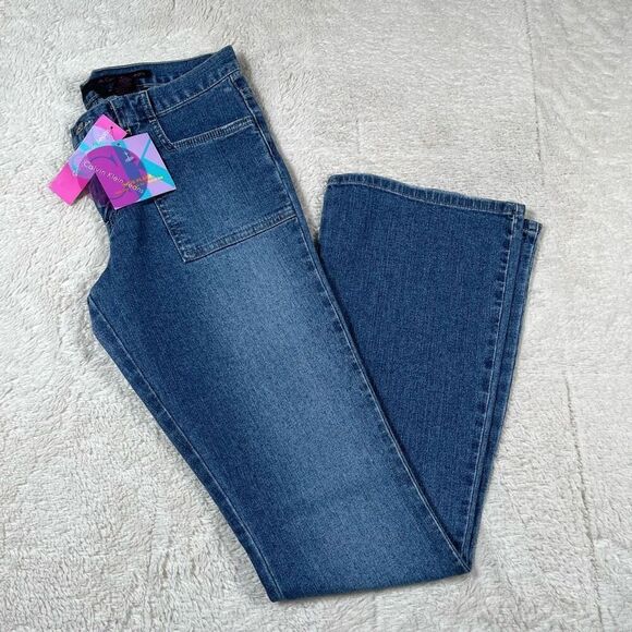 NWT Vintage Y2K Calvin Klein Low Rise Slim Fit Flared Leg Women’s Jeans - Picture 1 of 9